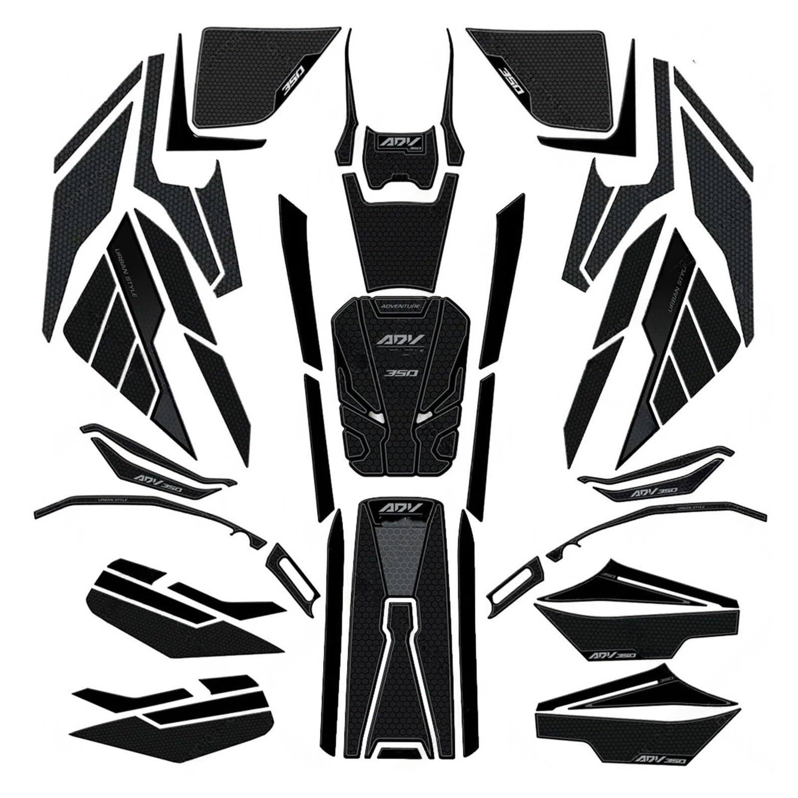 Pljgdvbx One Color Motorcycle Gas Tank Sticker Protective Sticker Motorcycle Kit For Adv 350 2022 2023 Generic Universal Accessories General Purpose Replacement