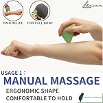 LEZER Point de massage de déclenchement, boule de massage manuelle, crochet de hanche, outil de libération de noeuds musculaires, soulagement tissulaire profond, Flexeur de hanche Iliacus dos Psoas pied de main Myofascial, thérapie physique, 2,9x2.1 in(vert)