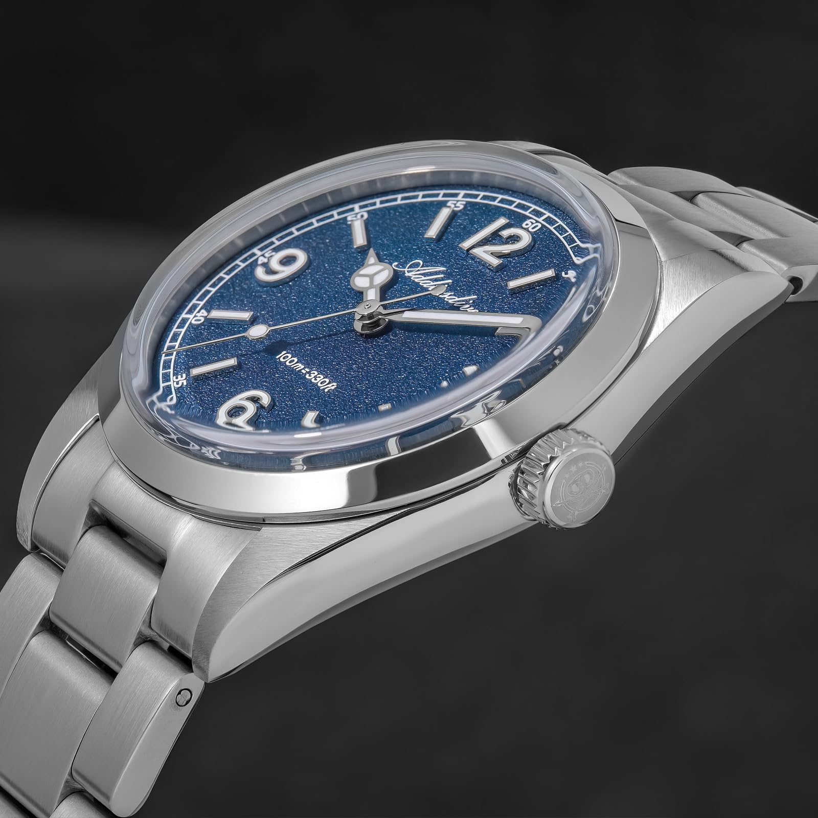 ADDIESDIVE Orologio da polso da uomo, 36 mm, al quarzo, con vetro a bolle luminoso fino a 100 m, impermeabile, minimalista, unisex
