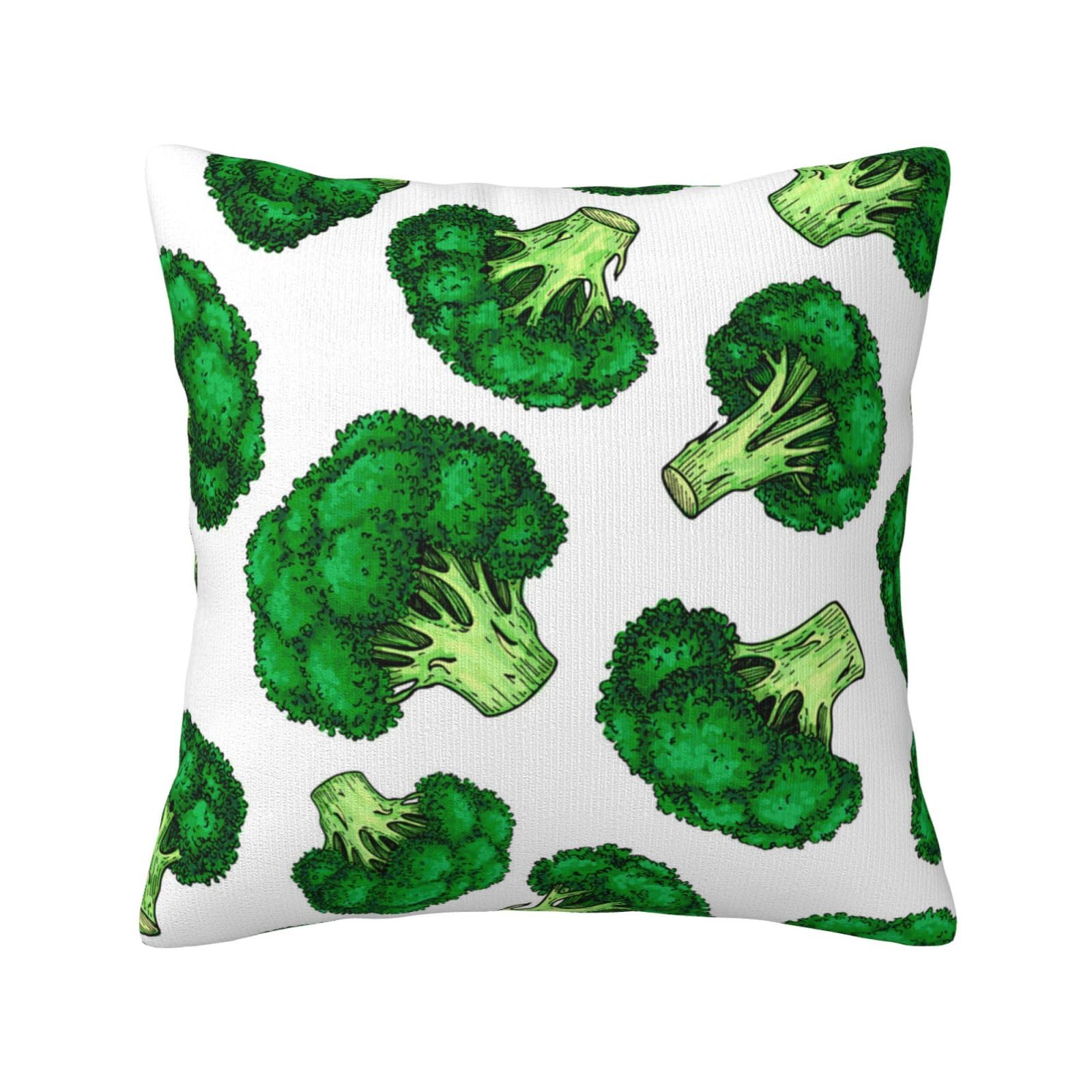 Broccoli, Pillow Cover Decorative Throw Pillowcase Soft Polyester Cushion Covers 45x45 cm