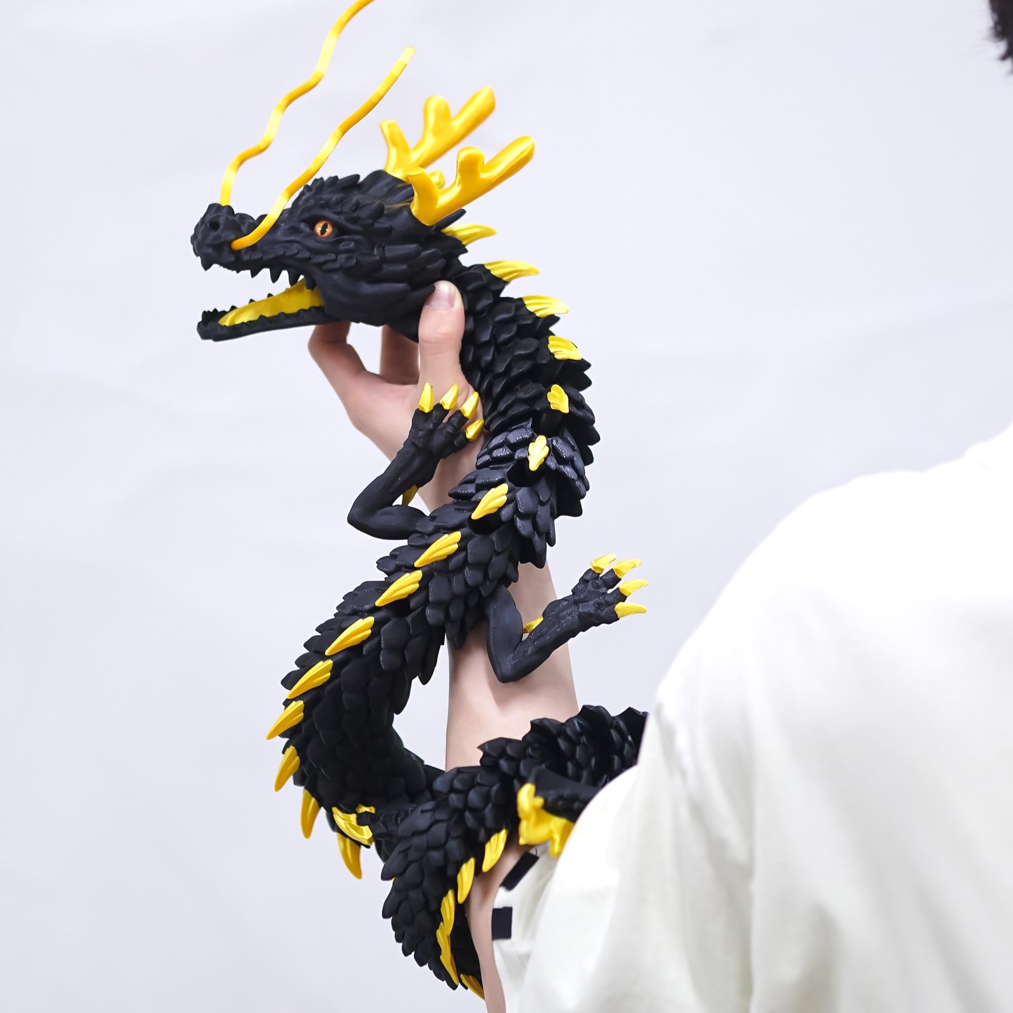 47.5inch Large 3D Printed Dragon,Flexible Joint Animal lacertid Figurines, Home Office Decor,Festival Gifts,Executive Desk statue