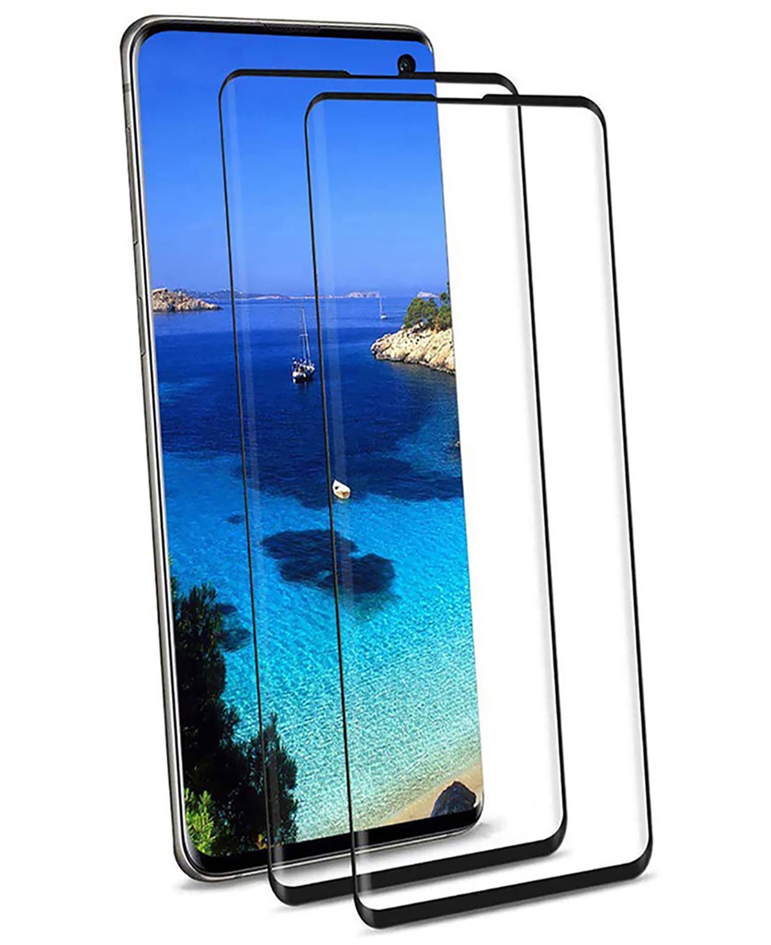 Amazon | Samsung Galaxy S10 用 ガラスフィルム 指紋対応可能 強化