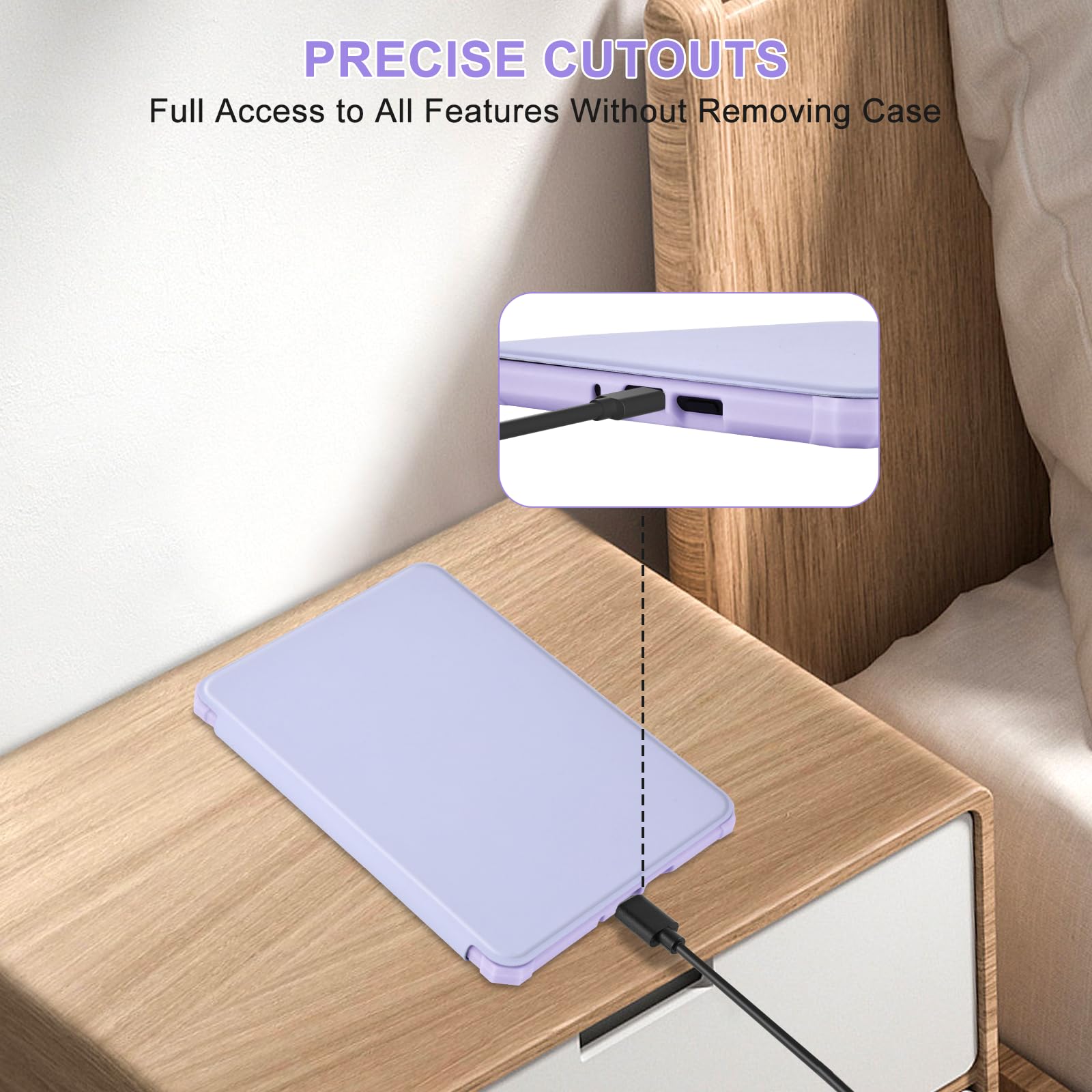 TQQ Custodia per 7" Kindle Paperwhite e Kindle Colorsoft Signature Edition (Solo Modelli 2024), Funzione di Riposo Automatico, Leggera e Impermeabile