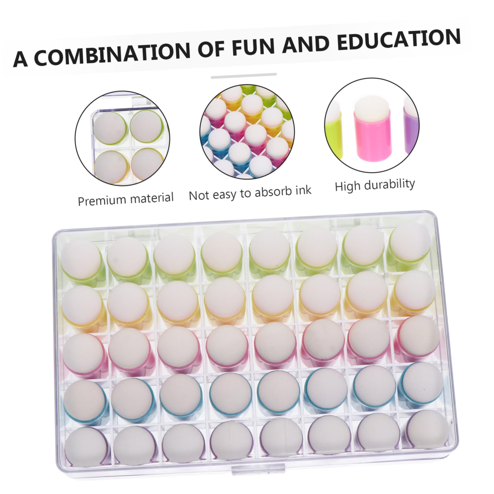 Fundas de Esponja para Pintar Dedos 40 Piezas Niños Multicolor DIY Manualidades Pintura Juego Artístico Infantil Obsequio Creativo Colegio Hogar Color Aleatorio
