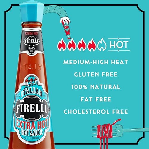 Miniatura 4 de FIRELLI - Salsa picante italiana extra caliente  Botella de 5 onzas (paquete de 3)  Patada perfecta para alas o pizza  Salsa picante italiana más