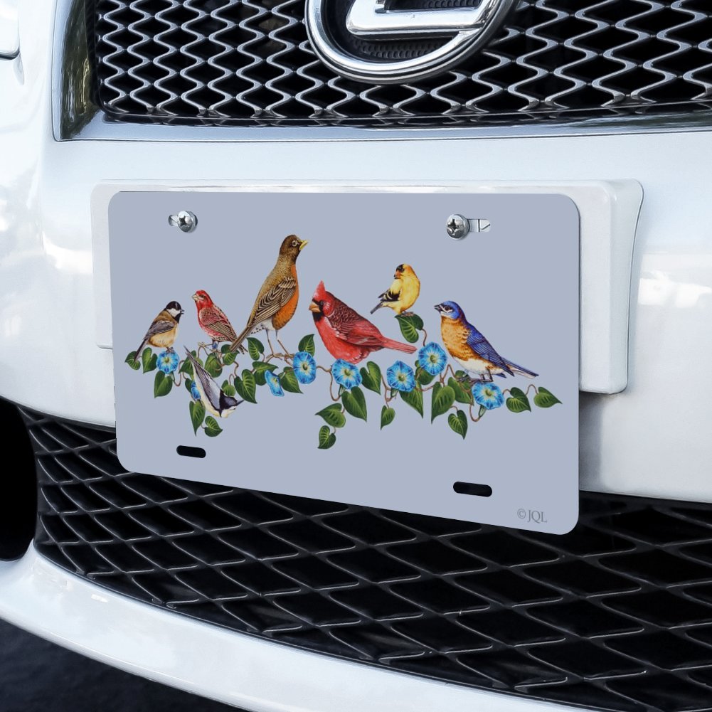 GRAPHICS & MORE Songbirds and Flowers Cardinal Novelty Metal Vanity Tag License Plate