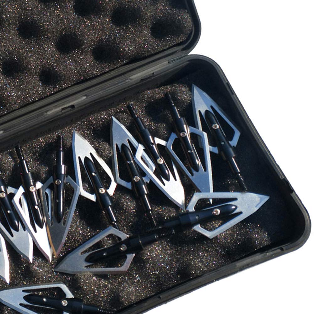 ZSHJGJR 6pcs Punte Per Freccia Da Caccia 100Grains Broadheads Di - Foto 5