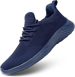 Wrezatro Zapatos para caminar para hombre, ultraligeros, transpirables, antideslizantes, para correr, casuales, de moda, de malla, entrenamiento, deportes