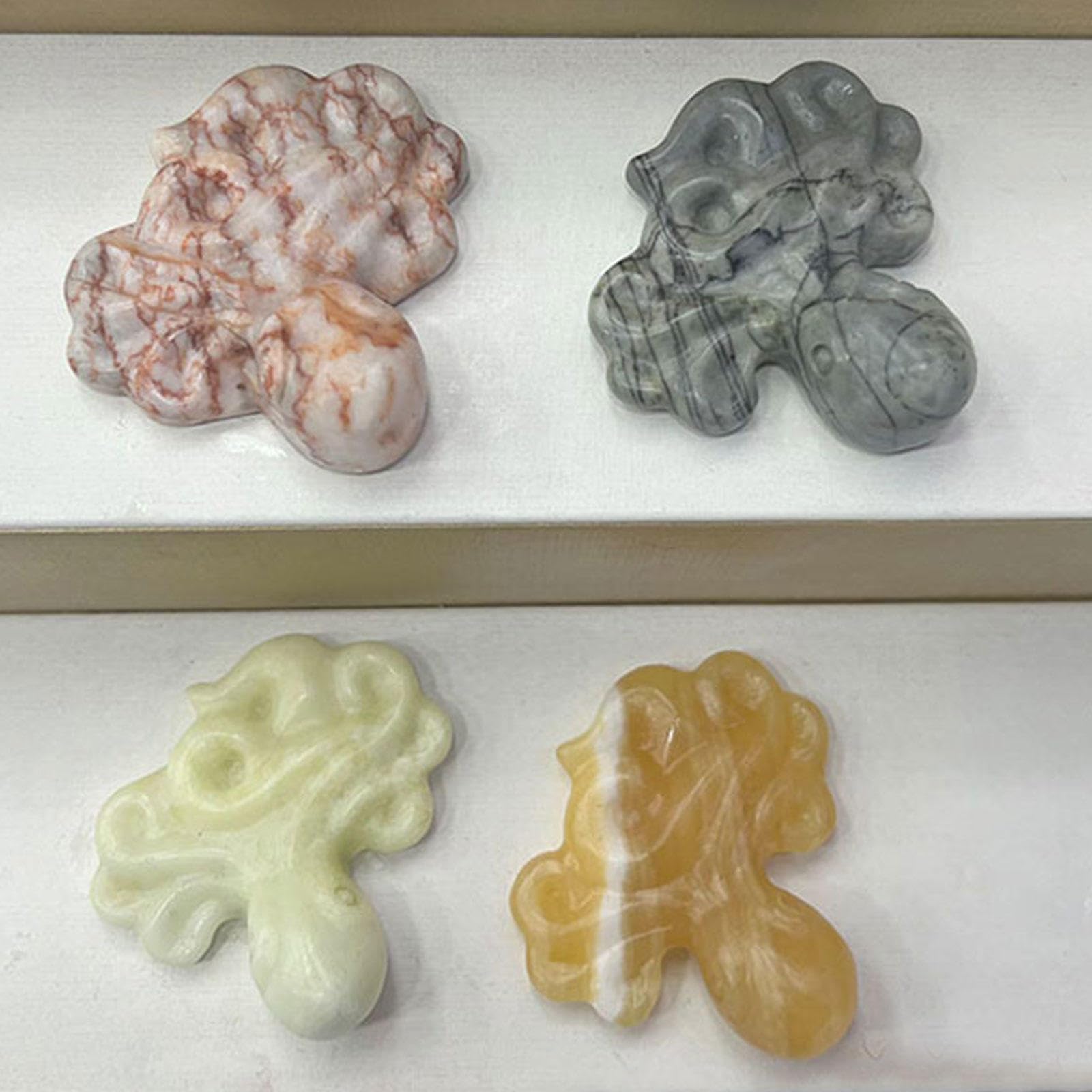 Decoración de Figuras de Pulpo de Cristal Natural Estatua de Tótem Animal Espiritual de Piedra Preciosa Curativa Tallada a Mano Regalo de Buena Suerte Decoración,A