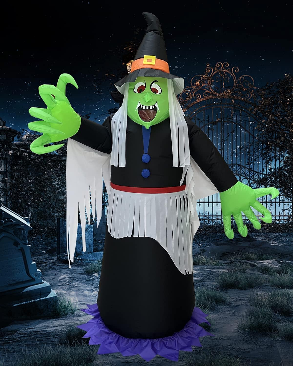 Miniatura 3 de OVIFM Halloween Inflatables Witch Costume Adult- 74FT One Size Scary Inflatable Halloween Wizard Costume