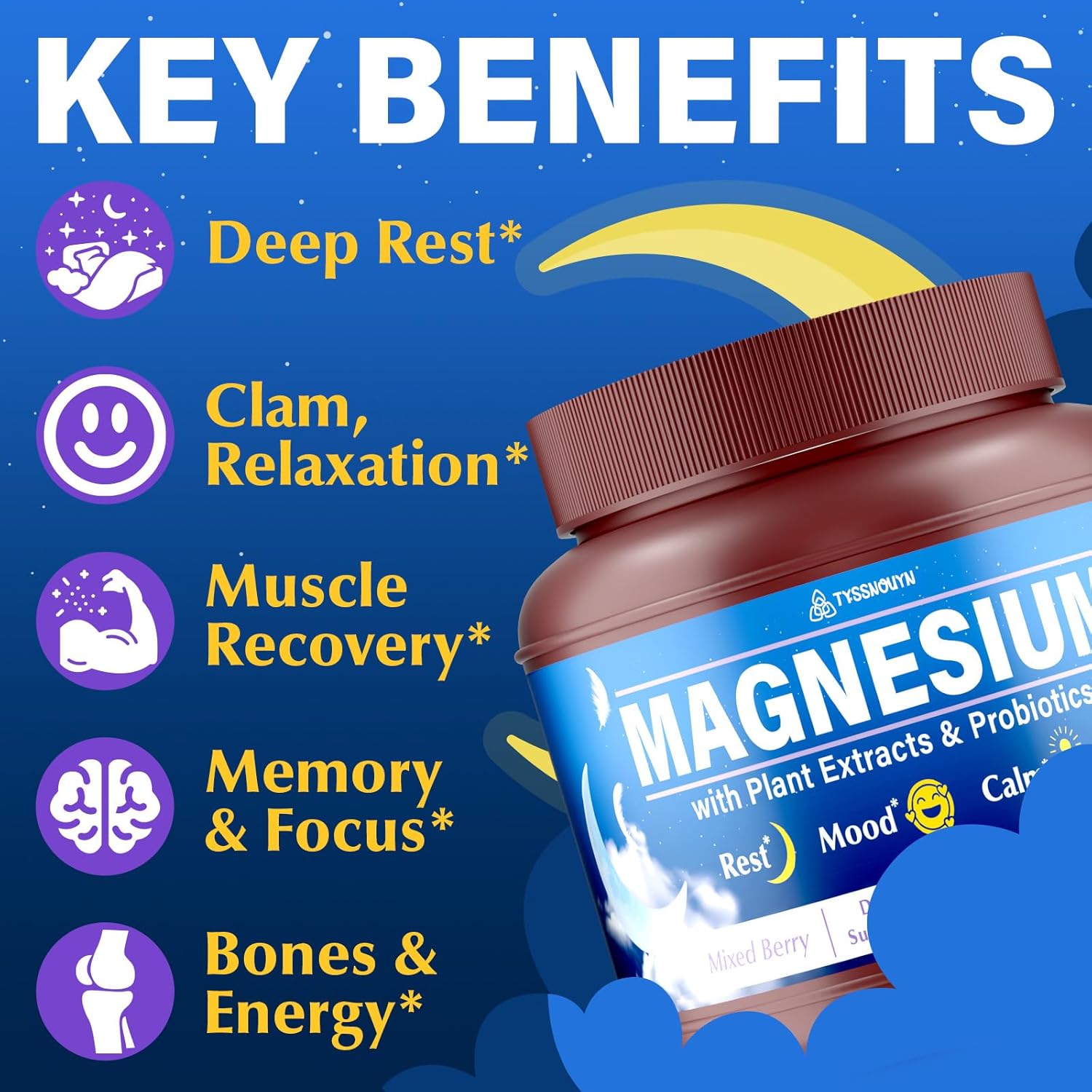 (180 Count) Magnesium Gummies – Magnesium Complex for Kids & Adults, Magnesium Glycinate, Citrate, Malate, Taurate, with 3 Billion CFU Probiotics, Ashwagandha, D3, B6, Support Mood, Rest, Calm, Muscle