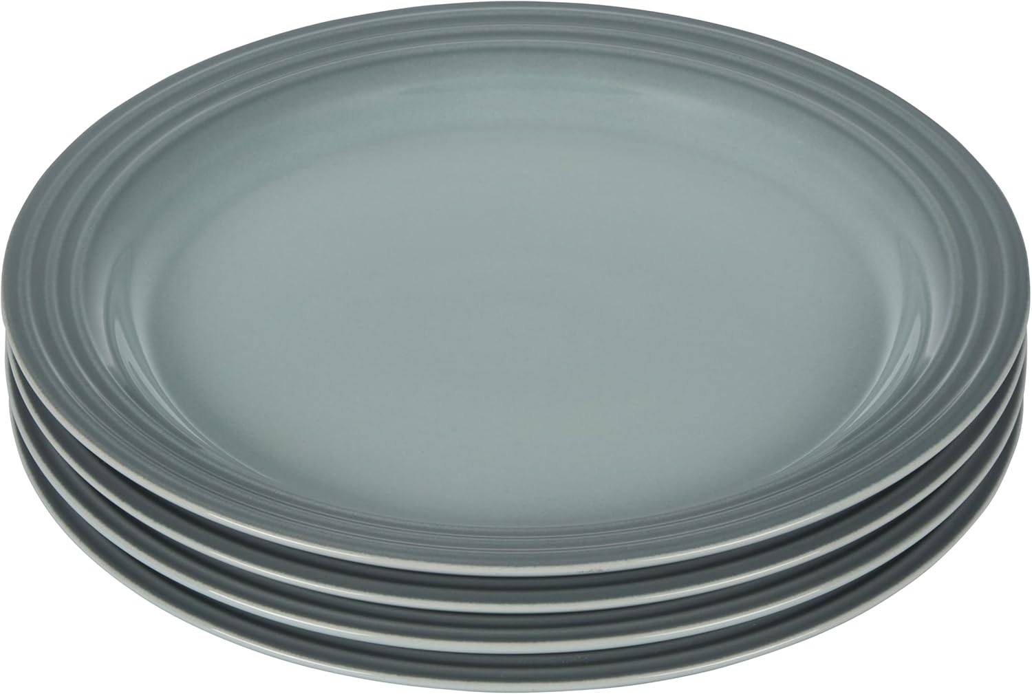 Le Creuset Stoneware Set of 4 Dinner Plates, 10.5" each, White