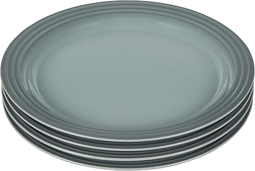 Miniatura 7 de Le Creuset Juego de 4 platos de cerámica, 10.5 pulgadas cada uno, color blanco