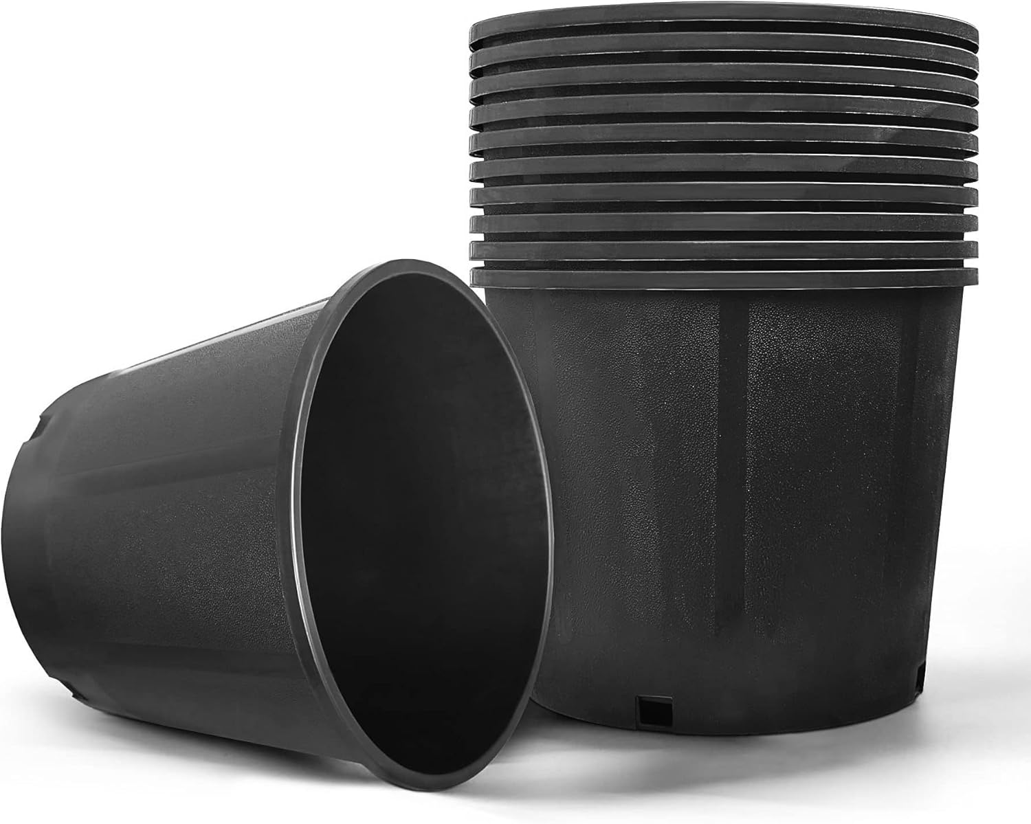 HOSTIC 3 Gallon Flexible Nursery Pots Gallon Pot with Drainage Holes Plastic Plant Container Suitable for Indoor Outdoor Vegetables Flowers Plants 10 PCS