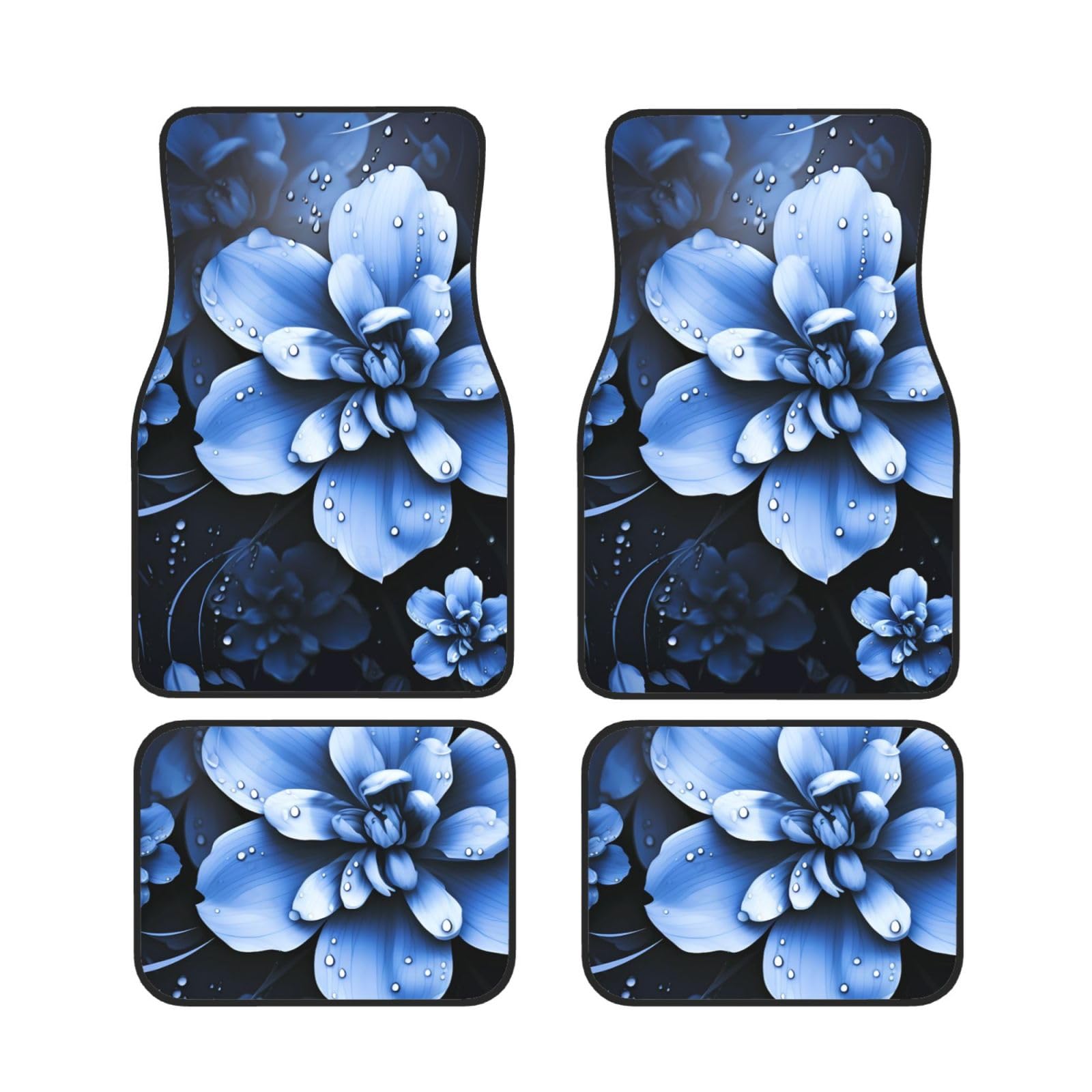 Tapis de sol de voiture antidérapant et robuste fleur - 7