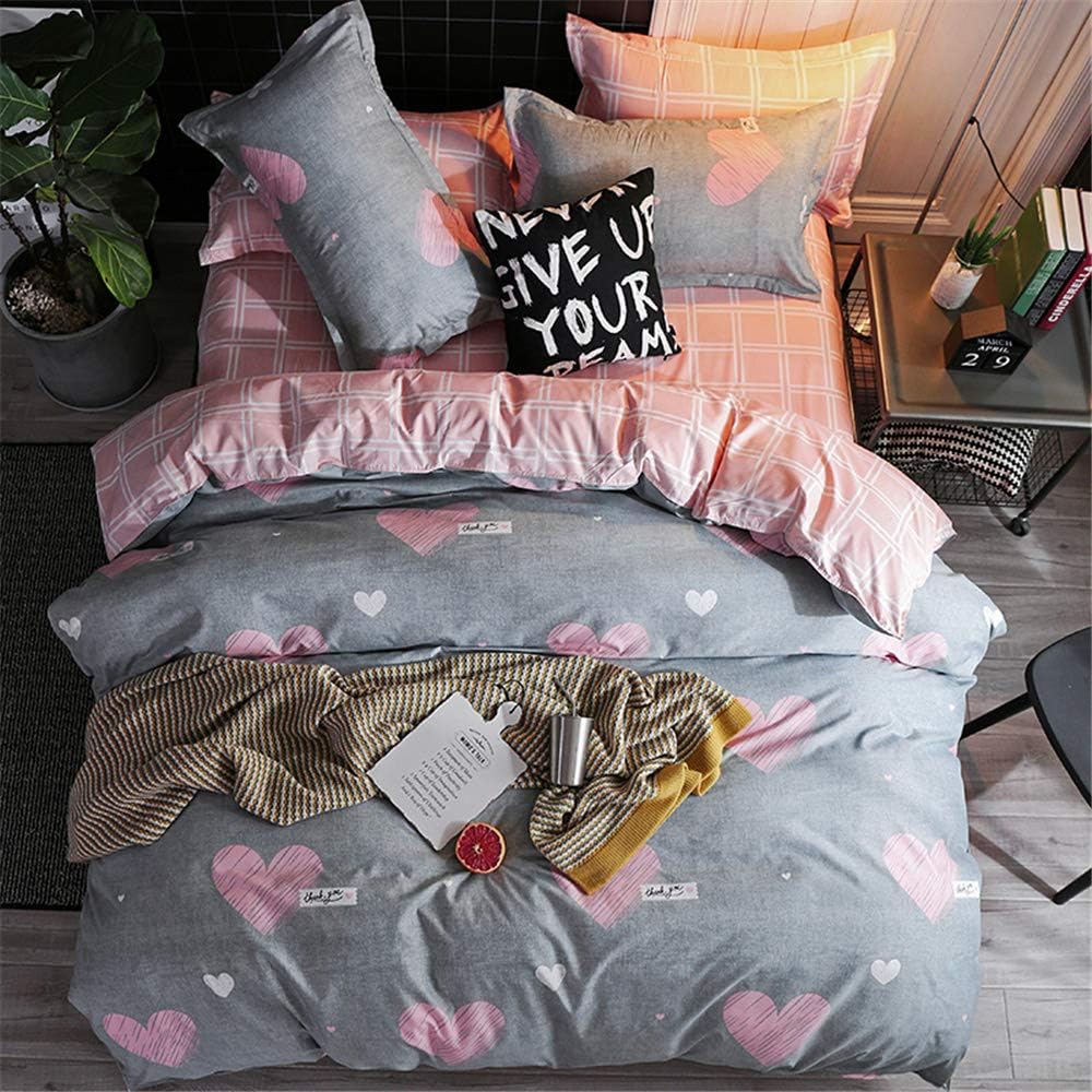 Franco Set Copripiumino E Lenzuola Disney Descendants 4 - 7 Pezzi Full Size - Microfibra Rossa Con Motivi Cuori E Corone - Reversibile