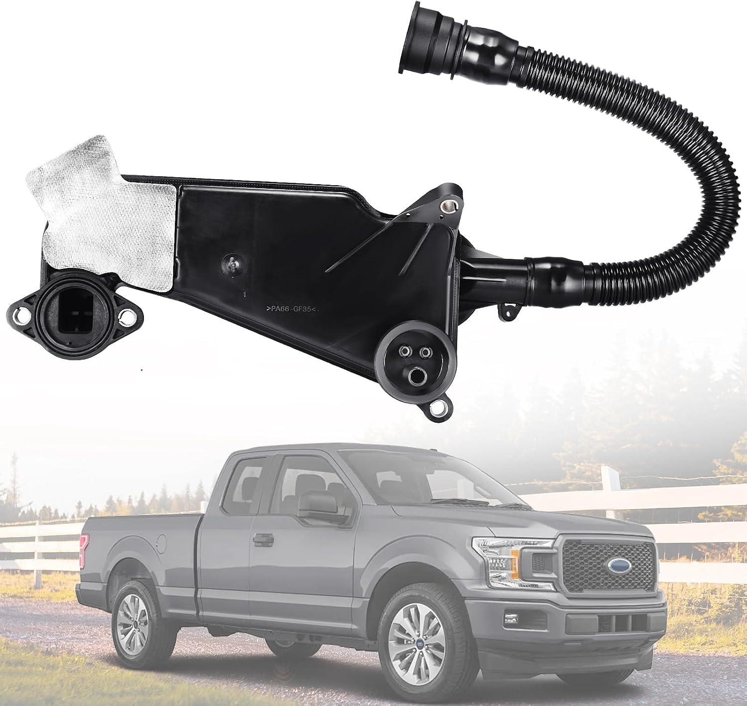 PC3Z-6A785-A Air Oil Separator Assembly Compatible with 2023-2024 Ford F250 F350 F450 F550 Super Duty or 2011-2022 PCV CCV Filter 6.7L Powerstroke Diesel Replace OE PC3Z6A785A PC3Q-6A785-AB