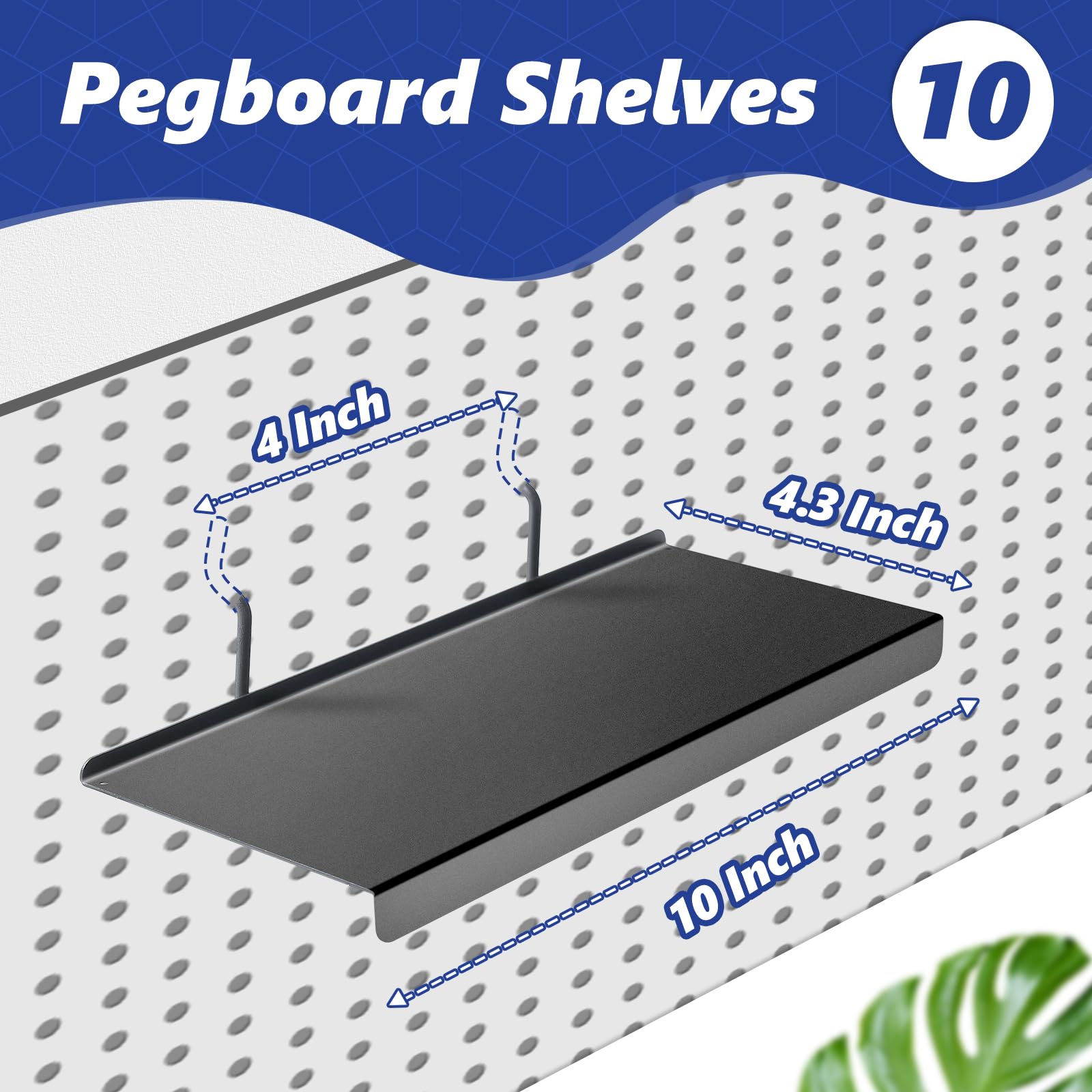 Metall-Stecktafel-Regale 25,4 x 10,9 cm 10 Stück Schwarz Zubehör
