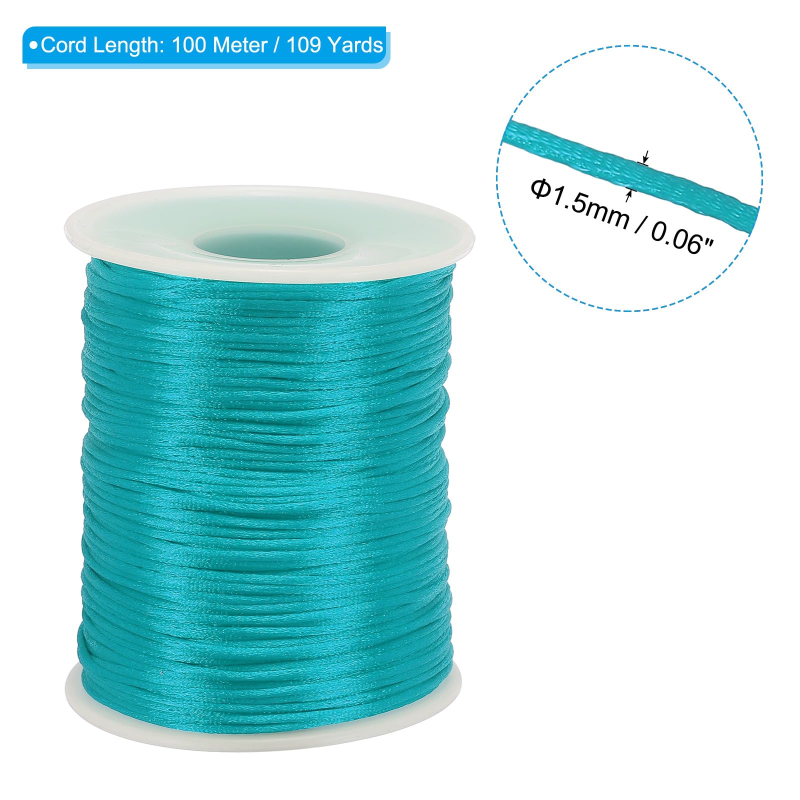 PATIKIL 1.5mm x 109 Yard Nylon Satin Cord - Image 2
