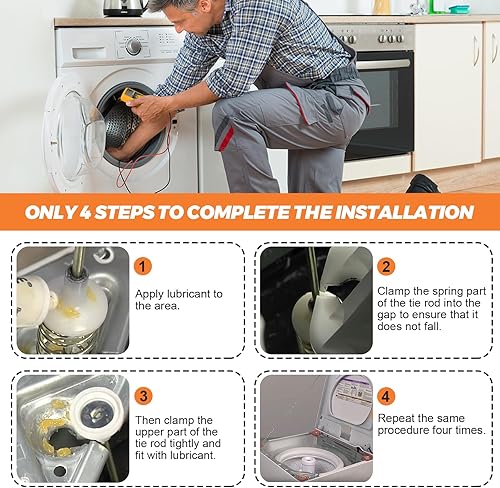 Miniatura 6 de 2025 UPGRADE DC97-16350S DC97-16350U DC97-16350T Varillas de suspensión (26.4 pulgadas, 4 piezas) con 10 años de garantía, reemplaza a DC97-16350E