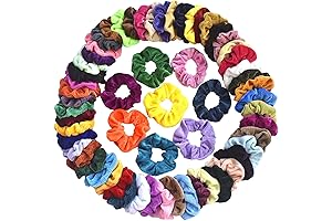 60Pcs Velvet Scrunchies Variety Pack