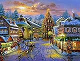 Photo Gallery gofission paint by numbers - kit per pittura su tela fai da te con numeri, albero di natale, casa sulla neve, 40,6 x 50,8 cm (senza cornice) Photo Gallery gofission paint by numbers - kit per pittura su tela fai da te con numeri, albero di natale, casa sulla neve, 40,6 x 50,8 cm (senza cornice)