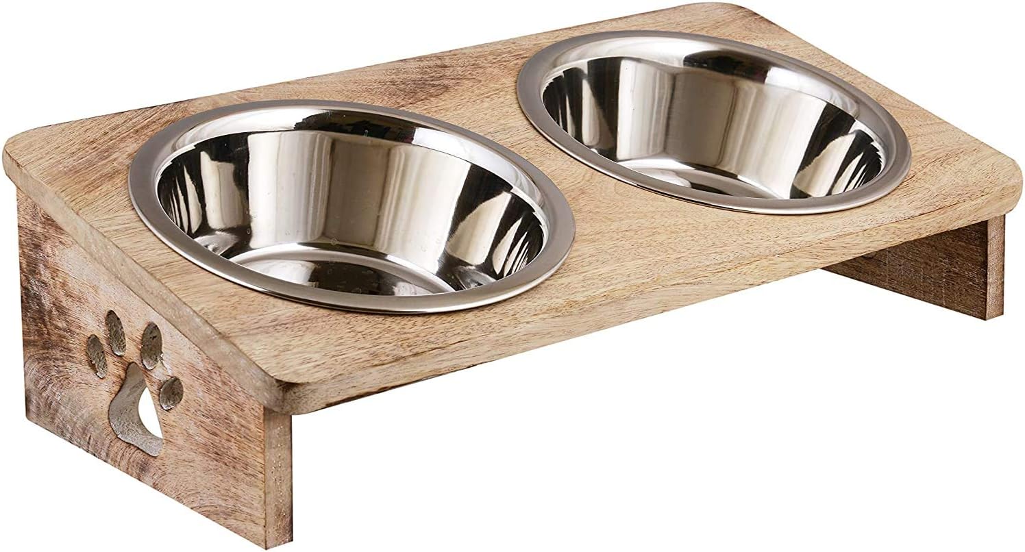 Pet Bowls Elevated Stand | Wooden Dog and Cat Bowls Elevated | Raised Pet Bowls for Cats and Dogs | Elevated Dog Cat Food and Water…