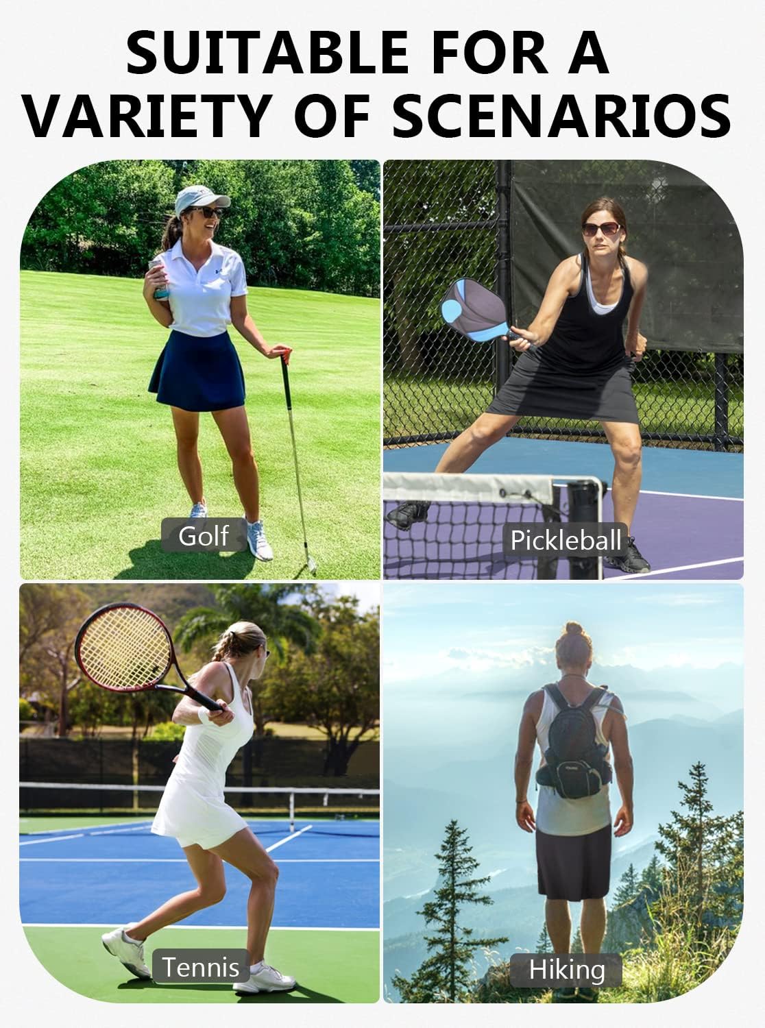 Fulbelle Tennis Skirts for Women with 3 Pockets Drawstring Waist Athletic Running Golf Skorts - Image 5