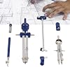 Geometry Set Metal Compass 7-Piece Maths Compass and Protractor Set Geometry Tool Set with Shatterproof Storage Box for Architects Engineers Students