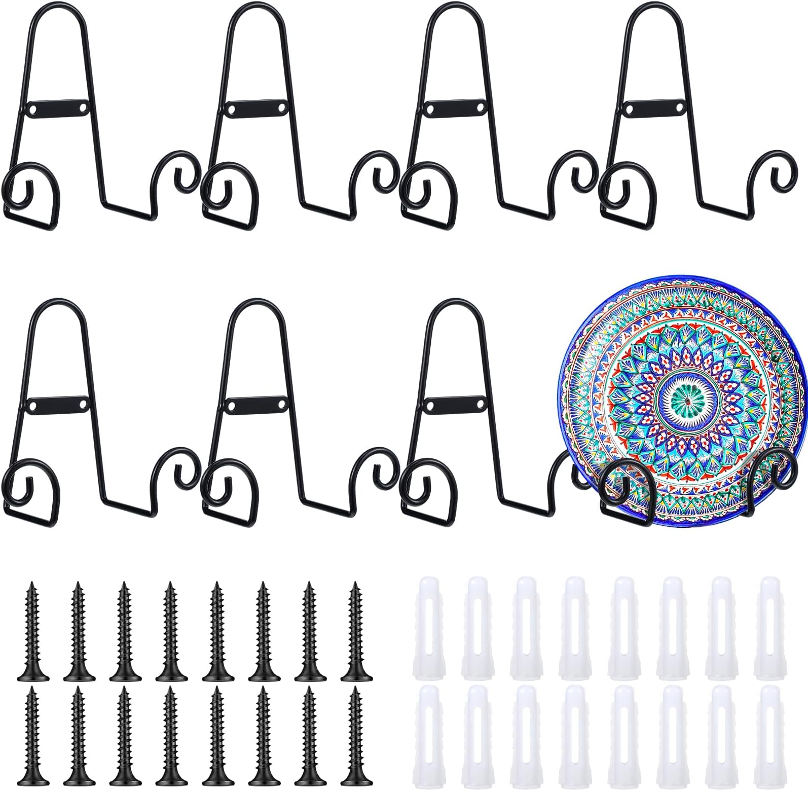 Amazon.com: Blulu 8 Pcs Wall Mount Display Stands - Medium Wall Easel ...