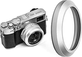 NiSi - NC UV (moldura prata), filtro protetor de lente de câmera para Fujifilm X100 Series (X100, X100S, X100F, X100T, X100V, X100VI), filtro ultravioleta, proteção UV, vidro óptico, revestimento nano