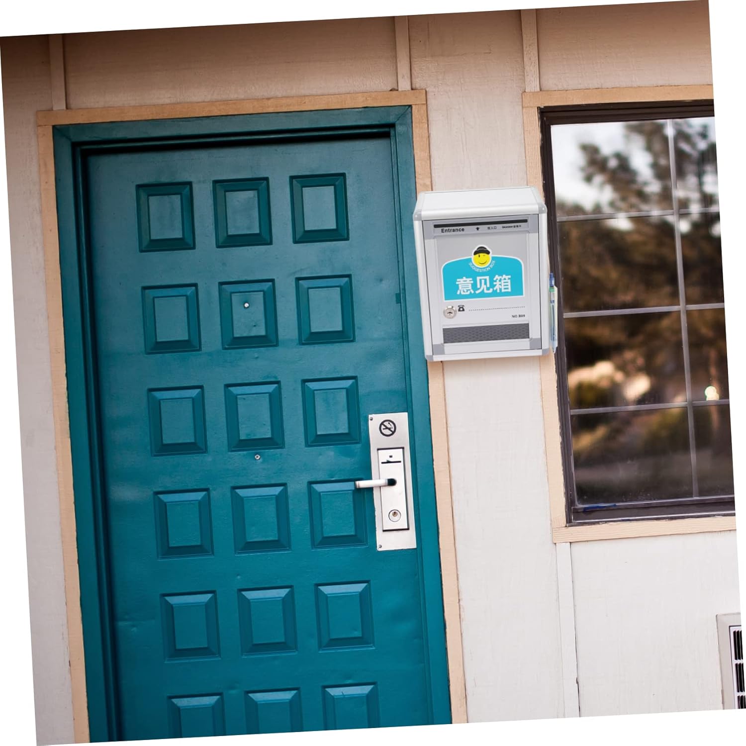 Wall Mount Locking Suggestion Box Key Lock Aluminum Alloy Complaint Letter Box for Public Use Secure Wall Mailbox for Employee Feedback and Donations