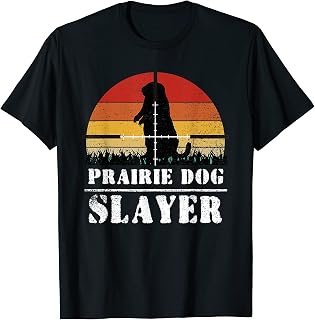 Vintage Sunset Retro Prairie Dog Hunting Men Women Kids T-Shirt