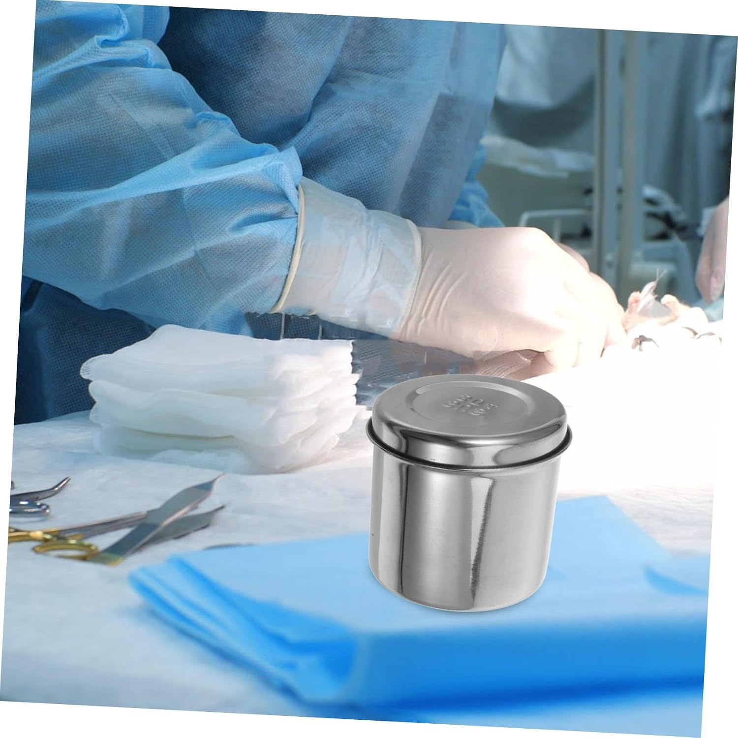 304 Stainless Steel Ointment Jar – Storage Container for Gauze Pads Waterproof and Sturdy Screw Lid – for First Aid and Medication Organization