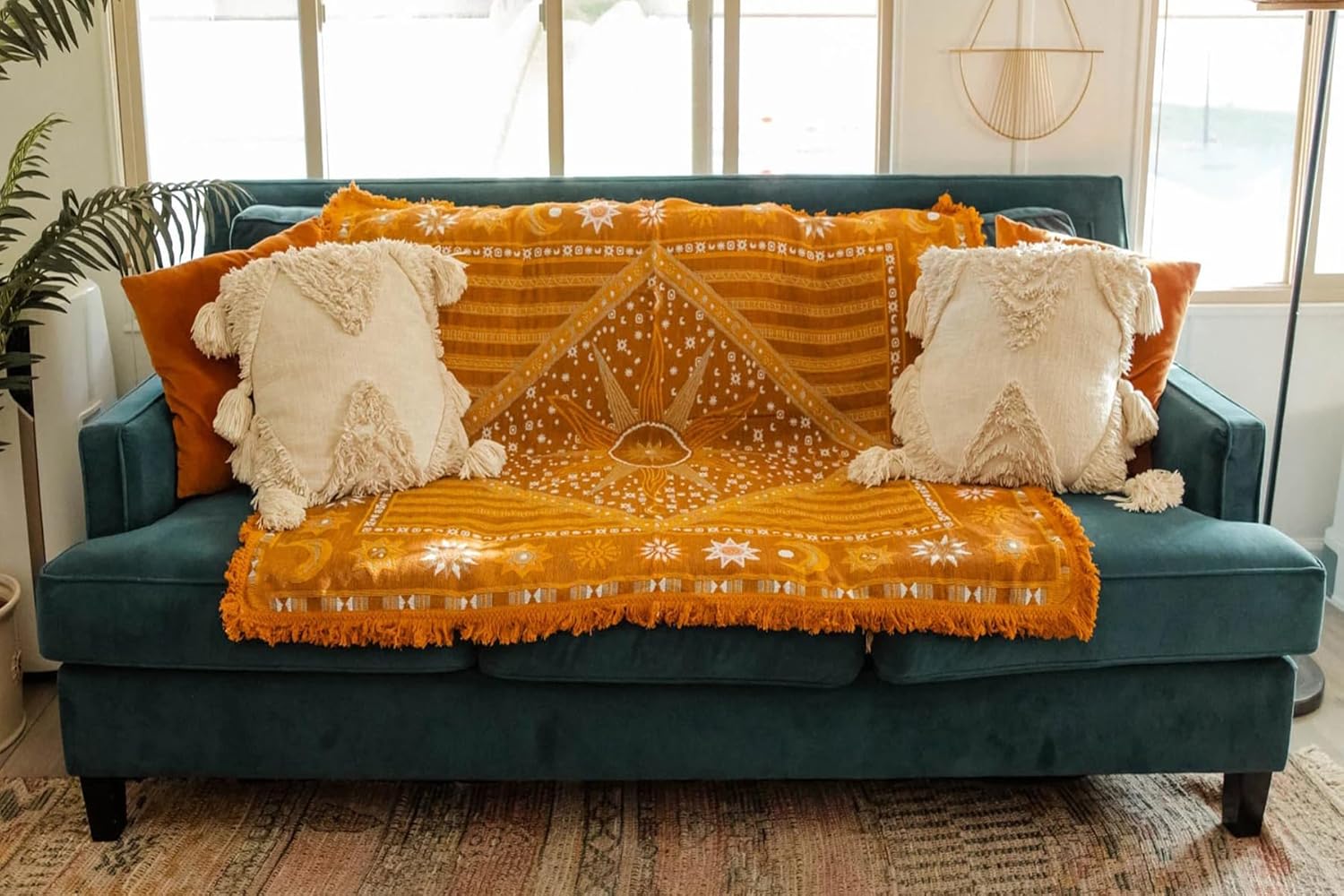 Boho Throw Blanket for Couch Sofa Bed, Decorative Throw Blanket with Tassels, 50"x60" Bohemian Woven Cover for Home Living Room Bedroom Indoor Outdoor Picnic - Image 8