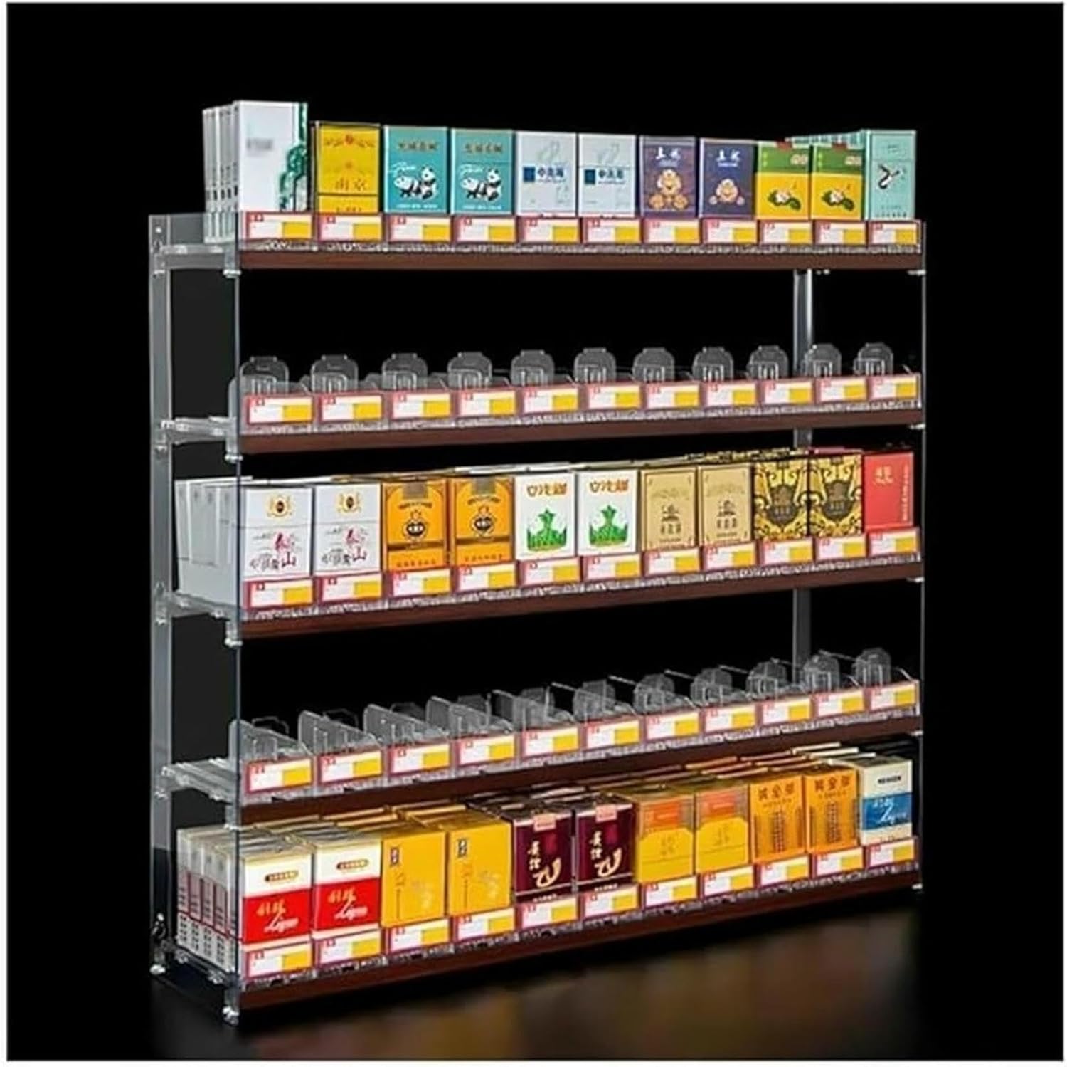 Multifunctional Automatic Cigarette Pusher Shelf for Market Store Retail，Cigarette Display Rack Shelf for Stores, Cigarette Display Holder, Cigarette Box Wall Frames, Multifunction Rectangul