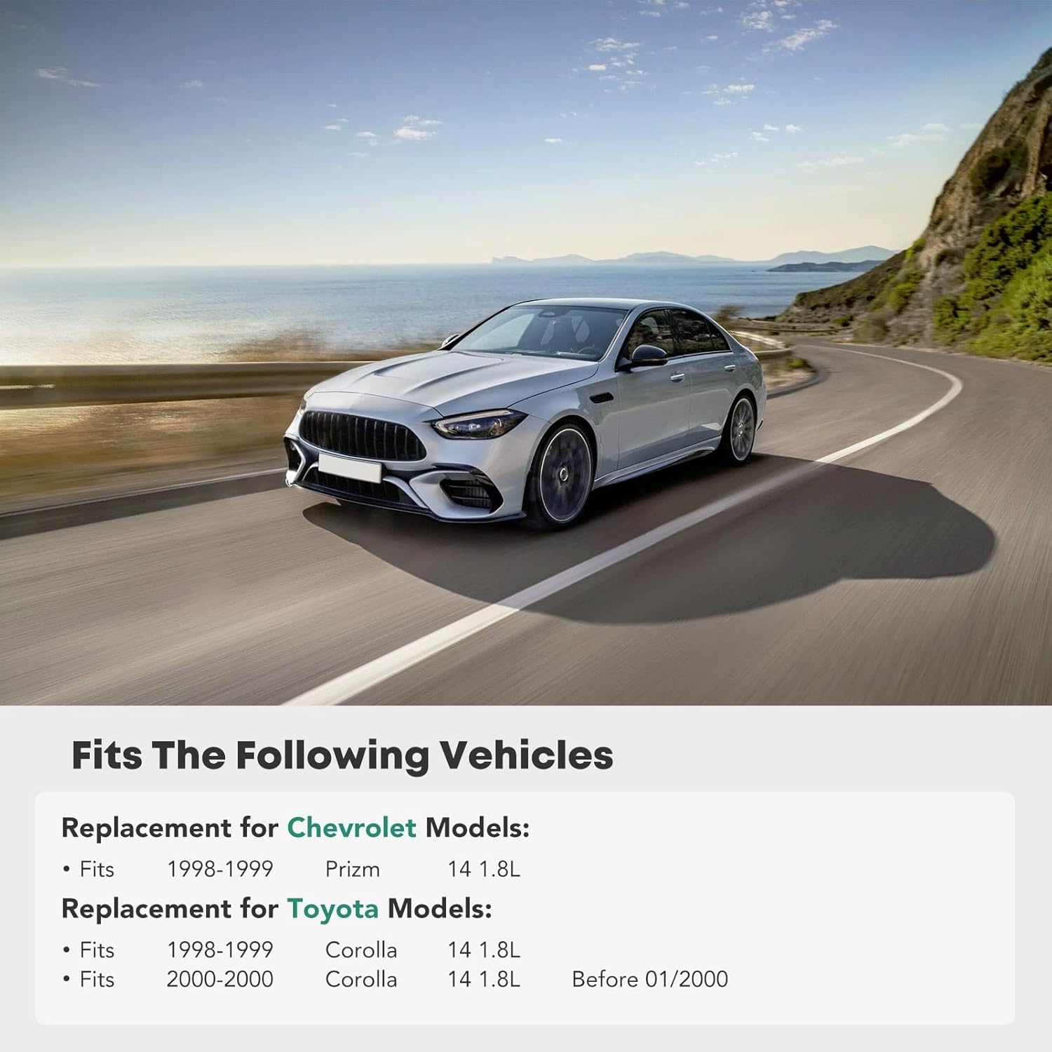 YHTAUTO Power Steering Pump Replacement for Toyota Corolla & Chevrolet Prizm 1998 1999 2000 l4 1.8L