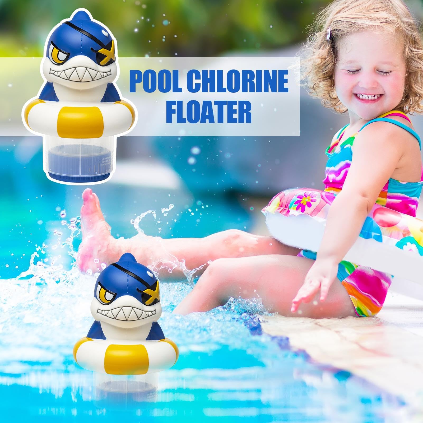 Schwimmender Chlorspender, 3 Zoll Chlor Schwimmer, Chlor Spender Pool Dosier Schwimmer, Pool Chlor Spender, Schwimmende Chlortablettenhalter, Chlorgranulat TablettenSchwimmer Spender Für Hot Tub