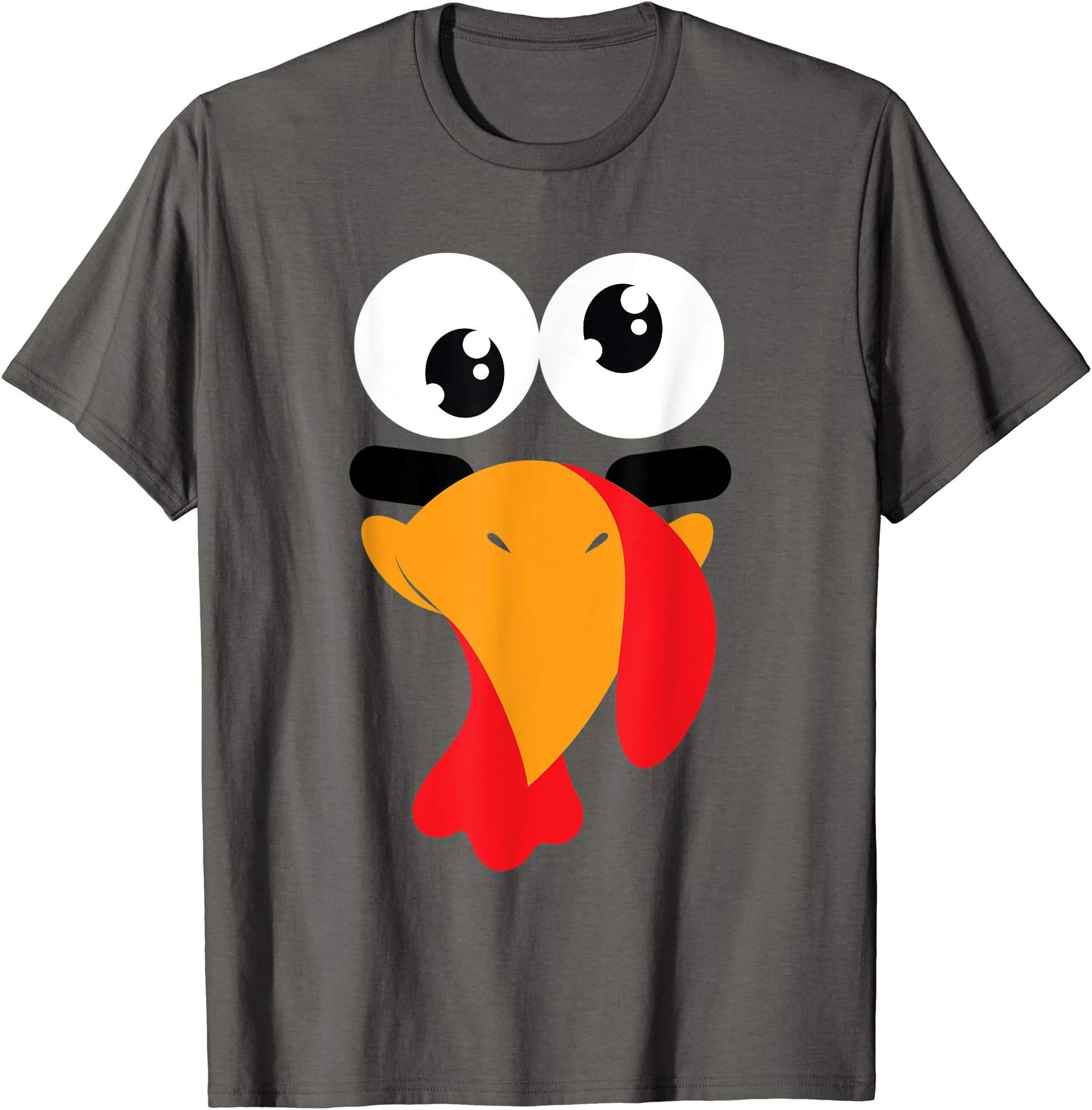 CluckCluck ClothingTurkey Face Football Thanksgiving T-Shirt Costume Kids Adult T-Shirt