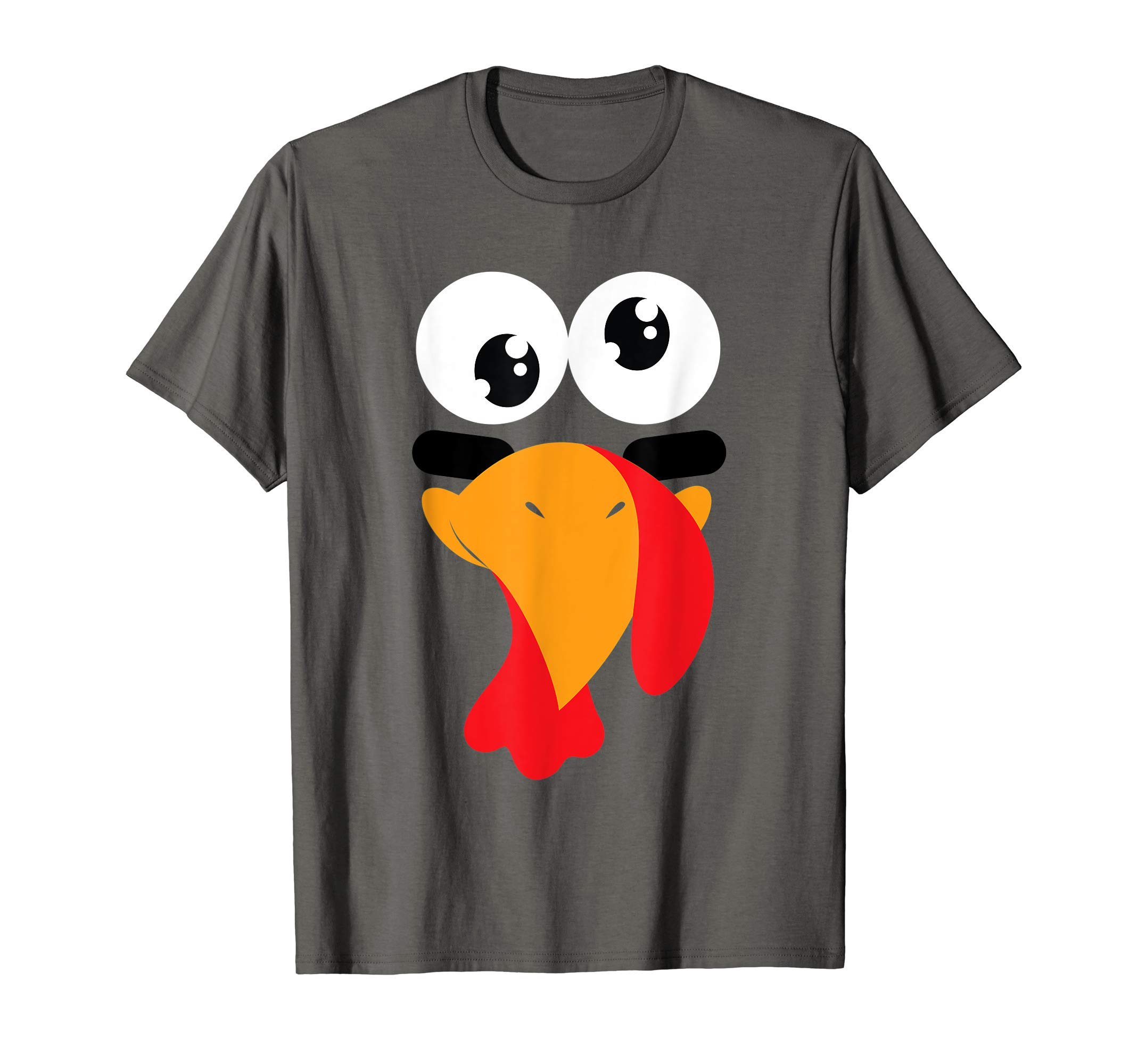 CluckCluck ClothingTurkey Face Football Thanksgiving T-Shirt Costume Kids Adult T-Shirt