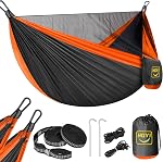 Camping Hammock Mosquito Net,Double & Single Portable Hammocks Hammocks with 2 Tree Straps,Hammock Tent for Travel Indoor Outdoor Hiking Backpacking Backyard Beach-Black&Blue