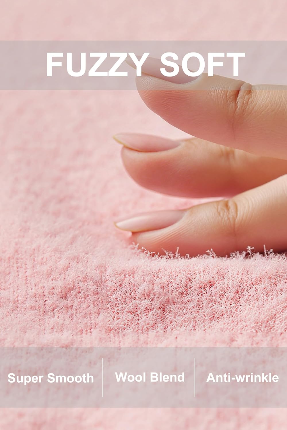 Arach&Cloz Women's Wool Blend Soft Fuzzy Puff Sleeve Cute Casual Fall Sweaters 2025 - Image 2