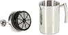 Bialetti - Milk Foamer - 330mL - Stainless Steel Body and Cover - Double Disc Beater Cover - Suitable for All Stove Types (Induction Included) - Dishwasher Washable [Energy Grade A+]