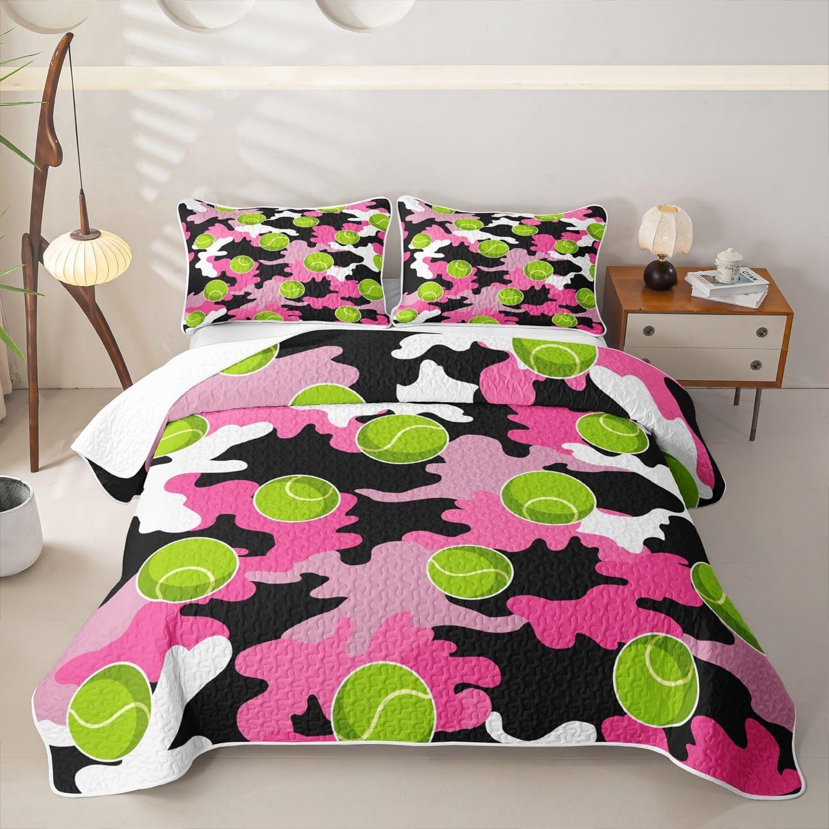 Erosebridal Plaid Breathable Quilt Queen Size Soccer Soft Cozy Quilt Set Gingham Cartoon Football Chessboard Quilted Bedspread Ball Sports Theme Soccer Blue Coverlet for Kids Boys Girls