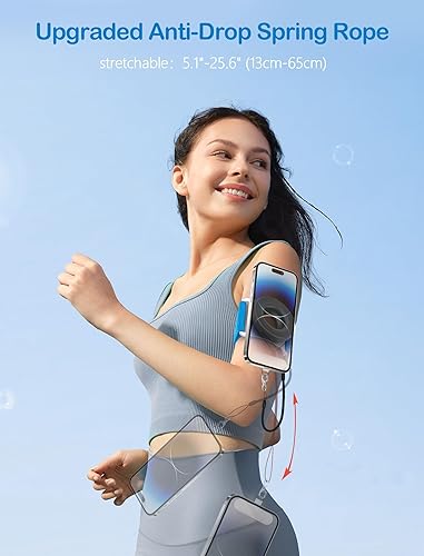 Miniatura 5 de TOPGO Soporte de teléfono para correr para iPhone giratorio de 360 y anticaída mejorado Soporte magnético para teléfono celular, brazalete