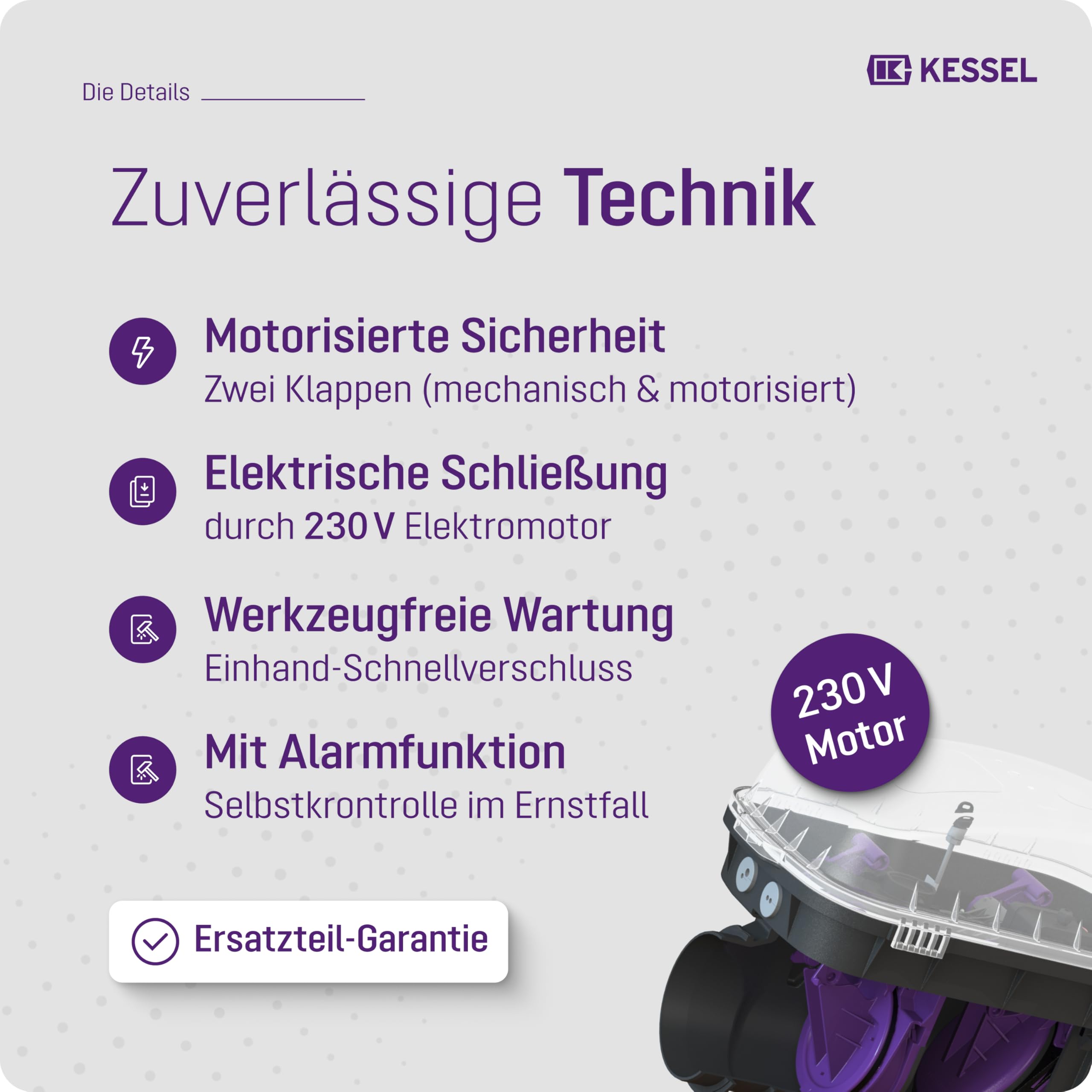 Kessel Rückstauautomat Staufix FKA DN 100 Typ 3, fäkalienhaltig 84100 | Premium-Rückstausicherung für Abwasser, WC, Bad, Schaltgerät Comfort mit optischer Sonde, GSM, USB, EN 13564