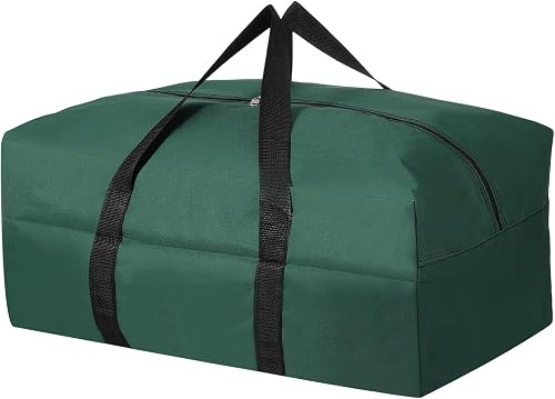 Storage Duffle Bag, Zippered Sport Camping Equipment Storage Waterproof Foldable Luggage Bag Gear with Padded Handles 24 in & Green -Fit for (Outdoor/Travel/Tent/Fishing Tripod)