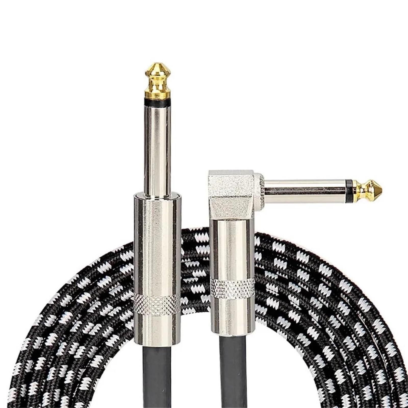 Kabel Do Gitary Kable 6,35 Mm TRS 1/4 Cala Elektryczna Gitara Basowa Pozłacane Ekranowane Niski Poziom Hałasu(Type12)