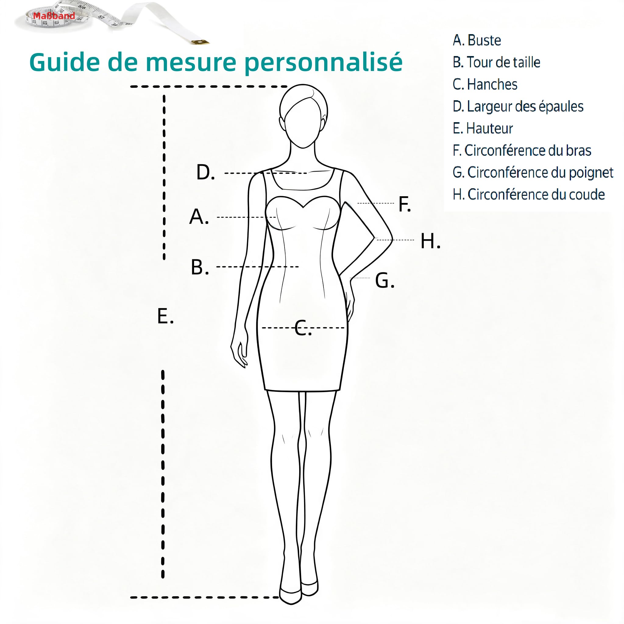 Robe de Mariée Dentelle Manches Longues A-Line - Blanc | Dos lacet ajustable, Robe sur mesure
