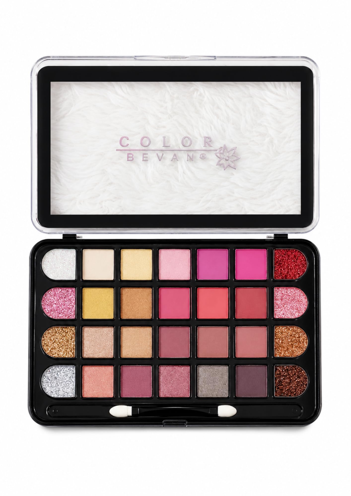 Professional 28 Color Matte, Shimmer and Glitter Eyeshadow Palette, Big Size, Professional Makeup Palette, Soft Texture, Easy to Blend-image-23